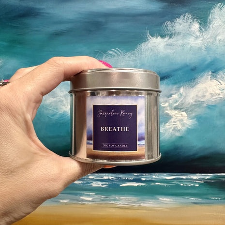 ‘Breathe’ candle tin