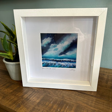 “Dance With The Waves” mini framed print