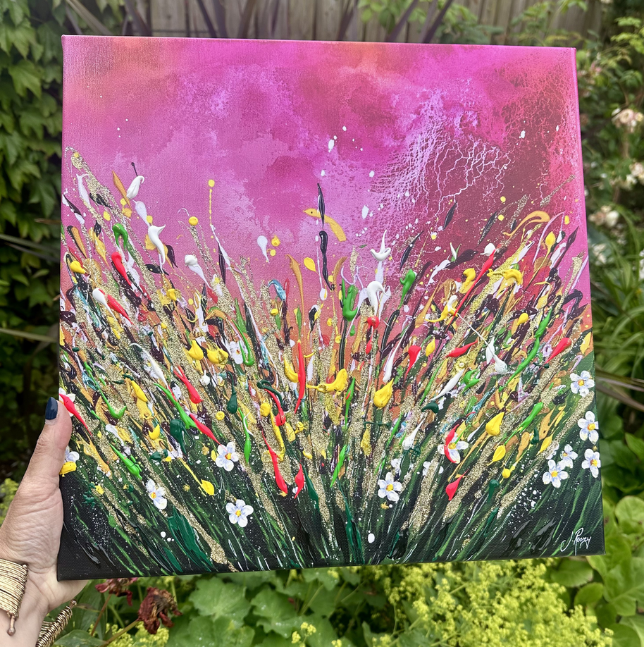 Bloom Into Tomorrow - Hand Embellished Canvas Print