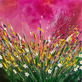 Bloom Into Tomorrow - Hand Embellished Canvas Print