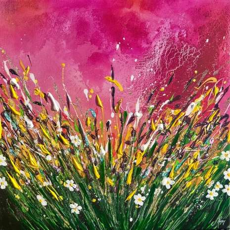 Bloom Into Tomorrow - Hand Embellished Canvas Print