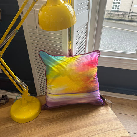 ‘New Day Dawning’ luxury velvet cushion
