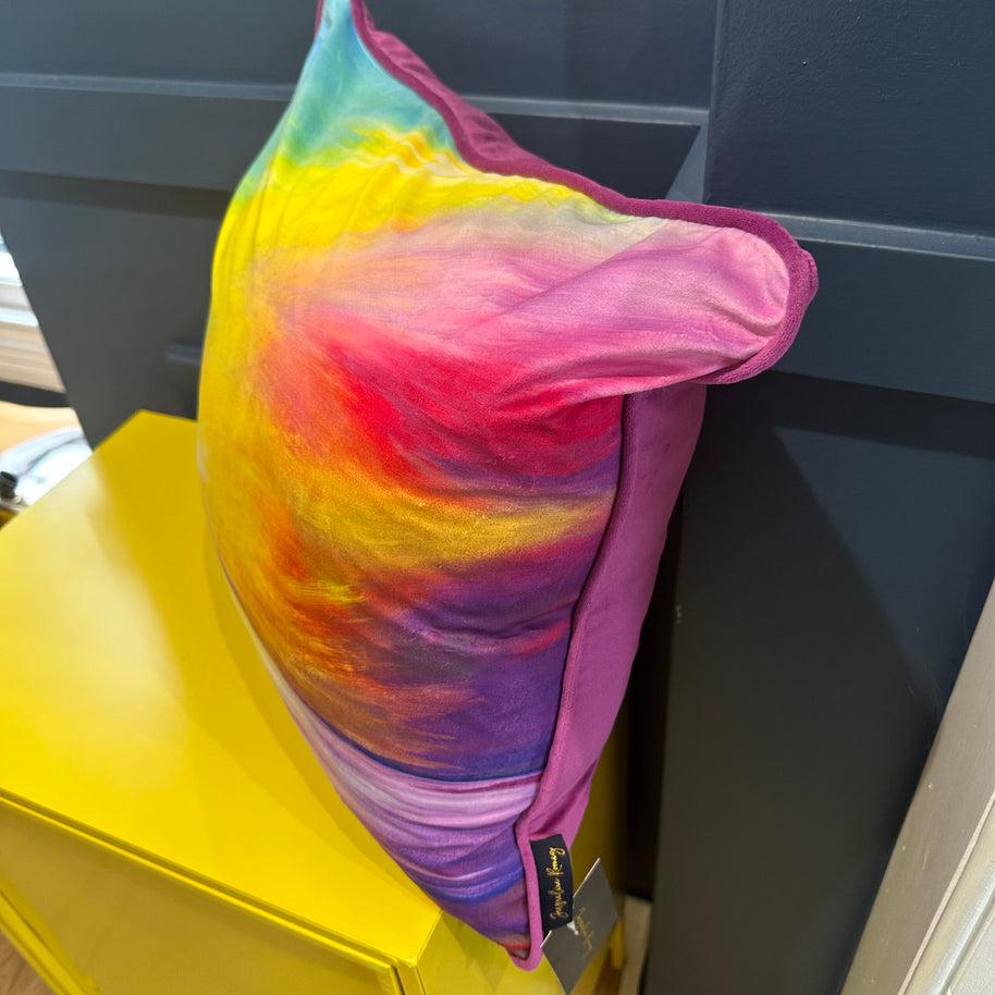 ‘New Day Dawning’ luxury velvet cushion