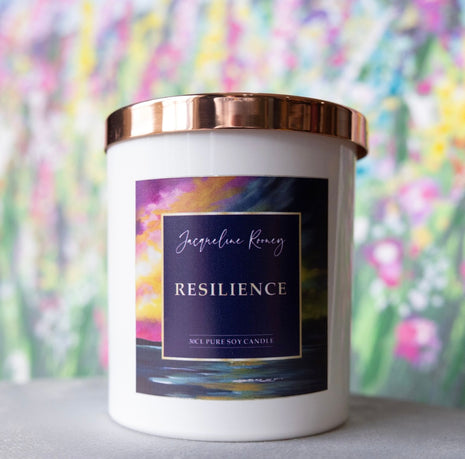 ‘Resilience’ Luxury White Soy Candle with Copper Lid (30cl)