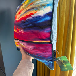 ‘Sunrise Promise’ luxury velvet cushion